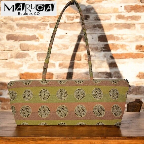 Maruca Designs Baguette Style Shoulder Bag in Modern Jacquard Fabric - Cute! - Picture 1 of 12